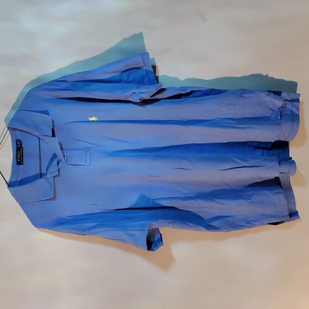 Polo shirt. XLT. Blue in color. Slightly used but like new.